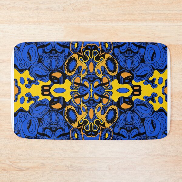 Item preview, Miniature Aussie Tangle 13 Pattern in Blue and Gold  designed and sold by Heatherian.