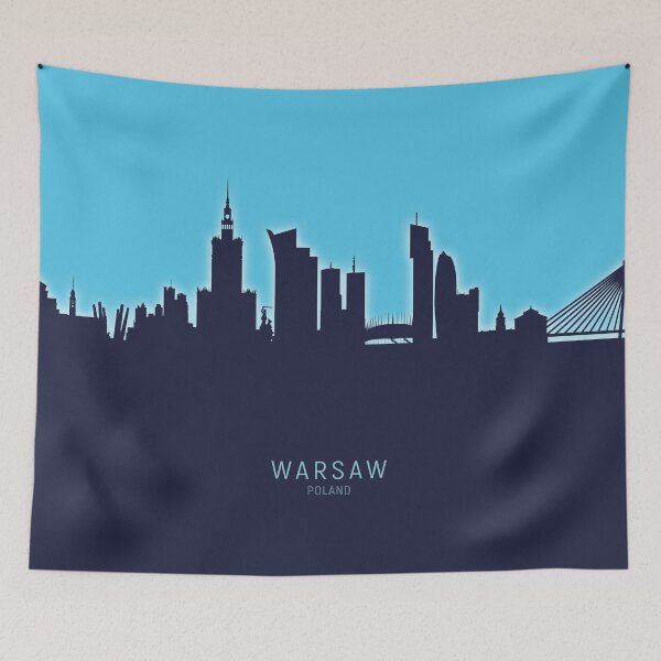 Aperçu de l'œuvre Warsaw Poland Skyline créée et vendue par ArtPrints.