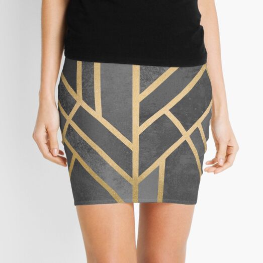 Art-Deco-Geometrie 1 Minirock