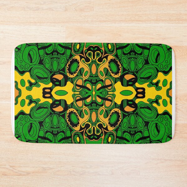 Item preview, Miniature Aussie Tangle 13 Pattern in Green and Gold  designed and sold by Heatherian.