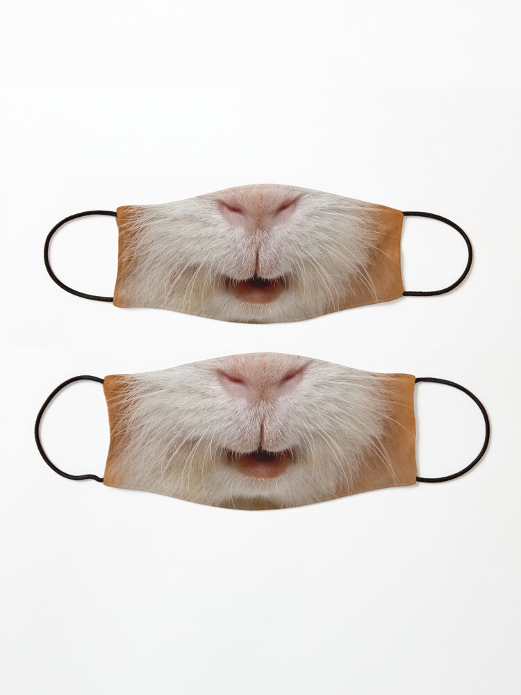 Alternate view of red guinea pig Mask