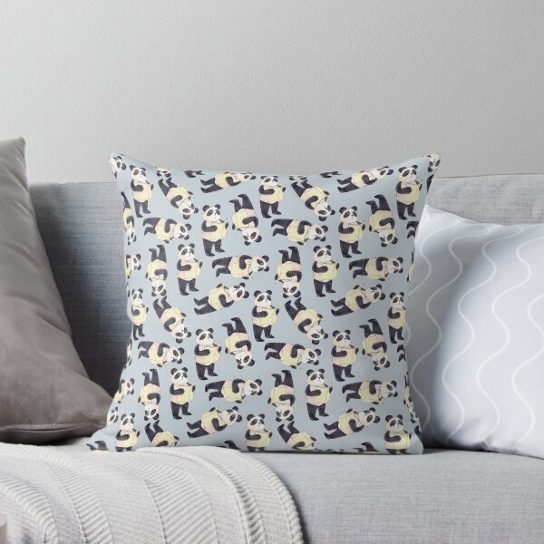 Item preview, Panda are reading, black and white, clear blue designed and sold by alisonsadler.
