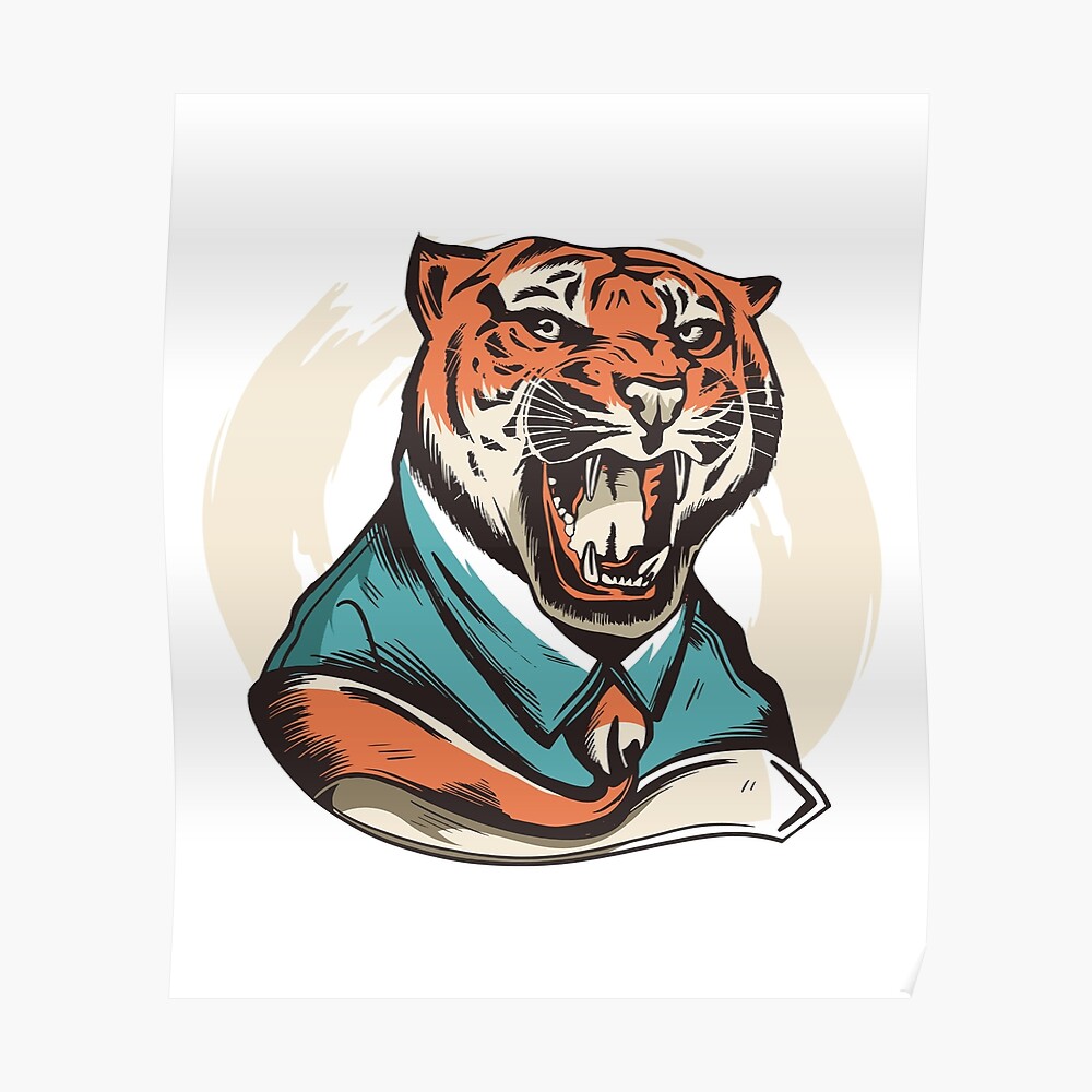 Brullender Tiger Maske Von Ibruster Redbubble