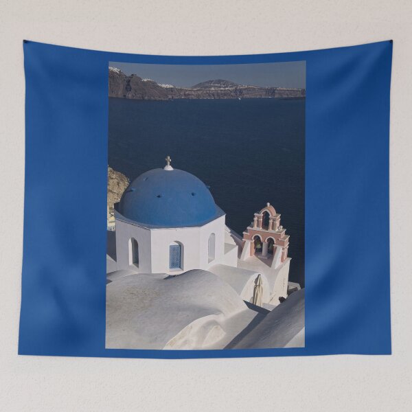 Item preview, Blue Domed Church and Bell Tower designed and sold by Lucinda Walter.
