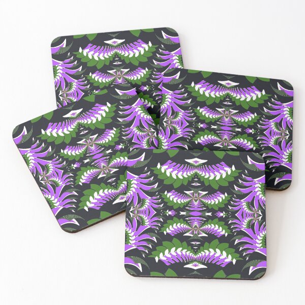 Item preview, Emerald and lavender botanical art pattern   designed and sold by ackelly4.