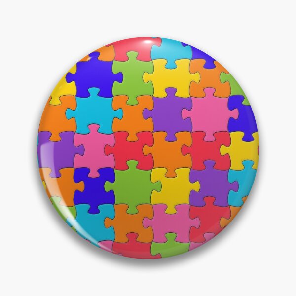 Item preview, Funny Colorful Jigsaw Solved Puzzle Pieces designed and sold by URSparklingShop.