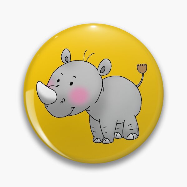 Item preview, Cute baby rhinoceros cartoon designed and sold by CuteCartoon.