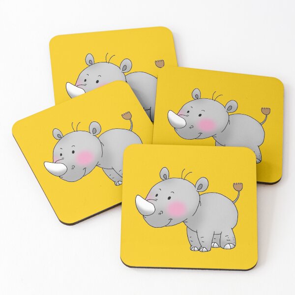 Item preview, Cute baby rhinoceros cartoon designed and sold by CuteCartoon.