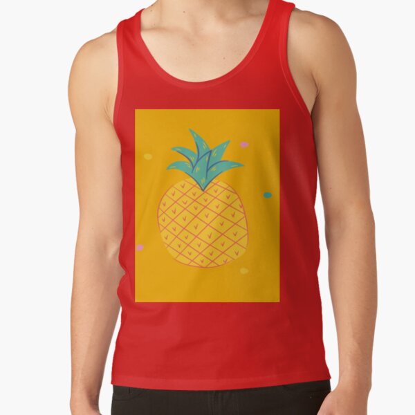 Details about   Yellow with Pineapples Graphic Tank 