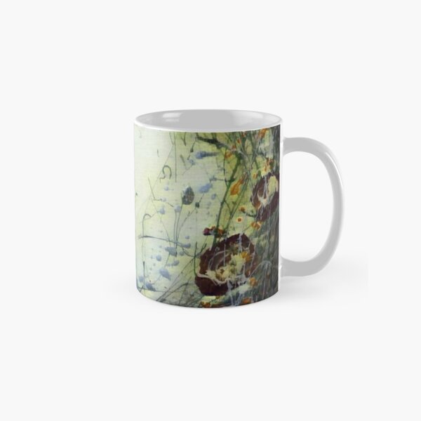 Poppy Circle 11 designed and created by (c) Janet Watson Art Classic Mug