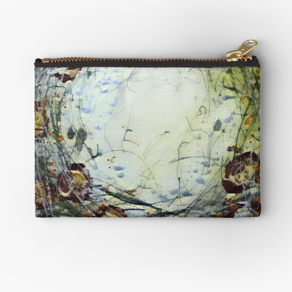 Poppy Circle 11 designed and created by (c) Janet Watson Art Zipper Pouch
