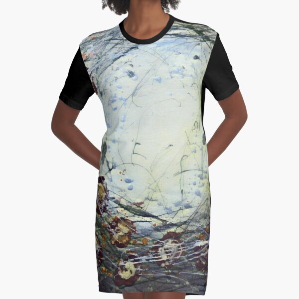 Poppy Circle 11 designed and created by (c) Janet Watson Art Graphic T-Shirt Dress