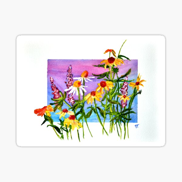 flowers in and out Sticker