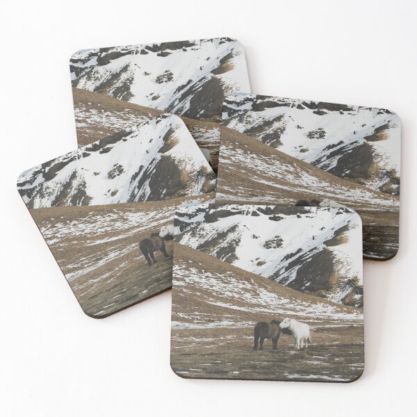 Item preview, Icelandic horses in snowy green valley in Iceland designed and sold by michieldros.