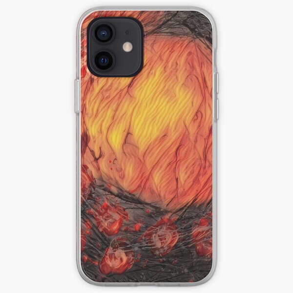 Poppy Circle 12 designed and created by (c) Janet Watson Art iPhone Soft Case