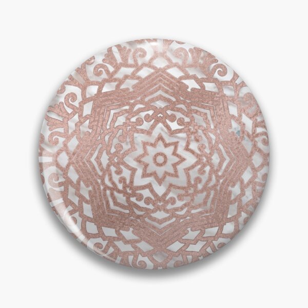 Item preview, Rose gold mandala on taupe marble designed and sold by marbleco.