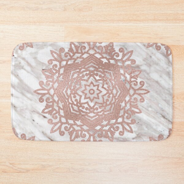 Item preview, Rose gold mandala on taupe marble designed and sold by marbleco.