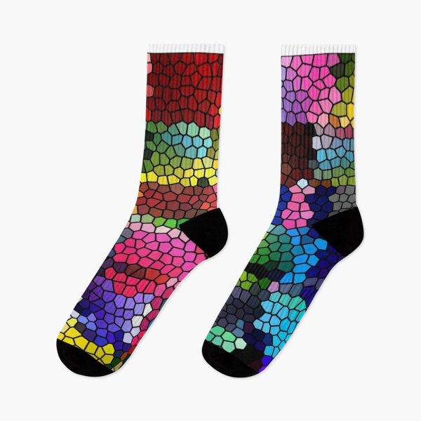 Item preview, Multicolored check patterns stained glass designed and sold by FranWest.