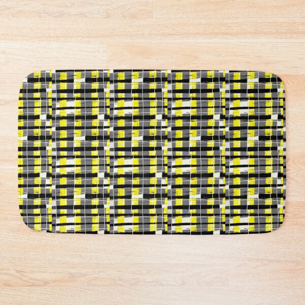 Item preview, Grey, yellow, black and white modern plaid designed and sold by ackelly4.