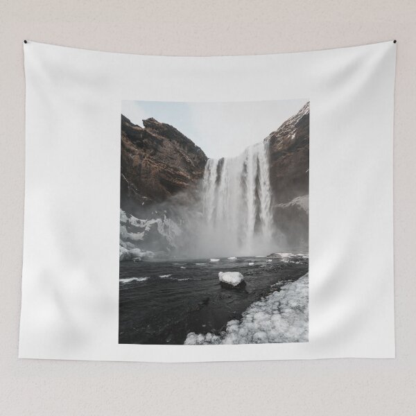 Item preview, Skógafoss waterfall in winter designed and sold by michieldros.