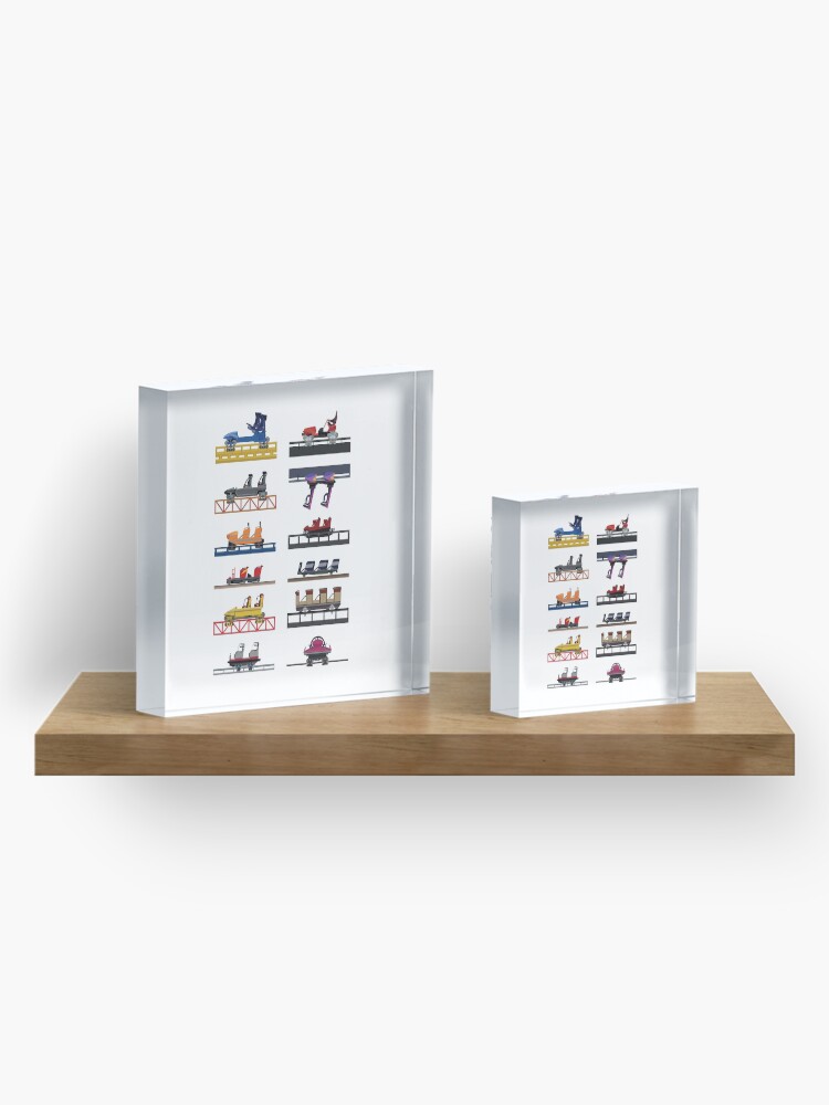 Alternate view of Hersheypark Coaster Cars Design Acrylic Block