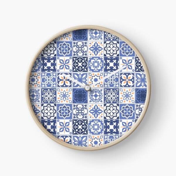 Blue Portuguese Tile Clock