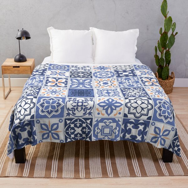 Vista previa del artículo con la obra «Azulejo portugués azul», diseñado y vendido por mattpanta.