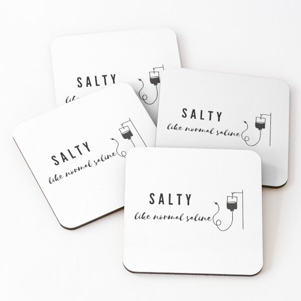 Aperçu de l'œuvre Salé comme une solution saline normale créée et vendue par TheWhiteRhyno.