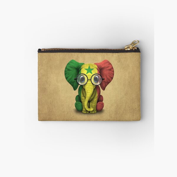 Item preview, Baby Elephant with Glasses and Senegal Flag designed and sold by JeffBartels.