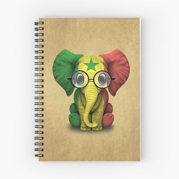 Item preview, Baby Elephant with Glasses and Senegal Flag designed and sold by JeffBartels.