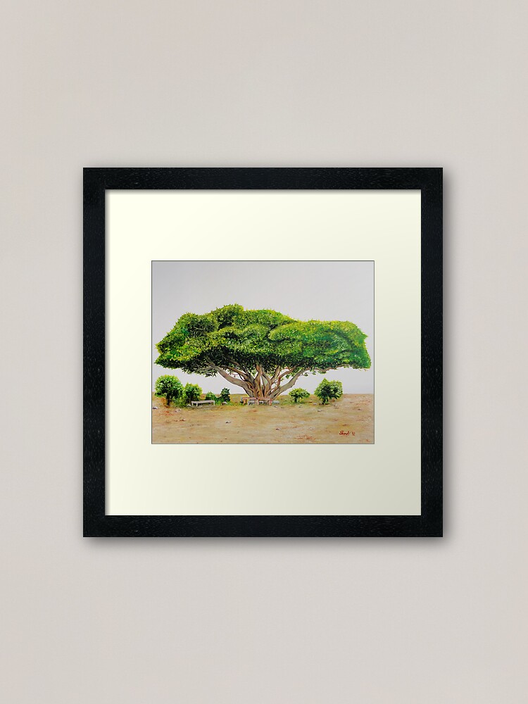 Framed Art Print, tree of life designed and sold by Werner Szendi