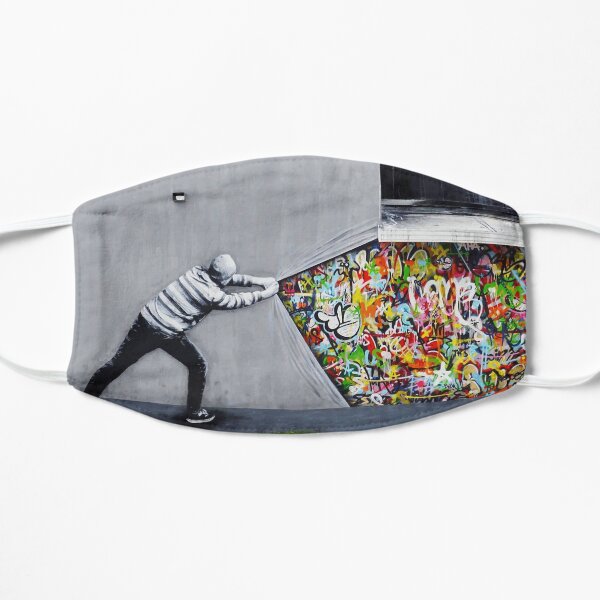 Banksy uncovering graffiti Mask
