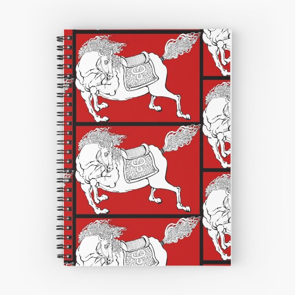 Aperçu de l'œuvre Cheval de la dynastie sur rouge créée et vendue par redqueenself.
