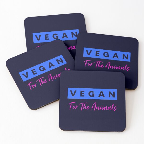 Item preview, Vegan For The Animals - Electric Blue and Pink designed and sold by GreenSlate.