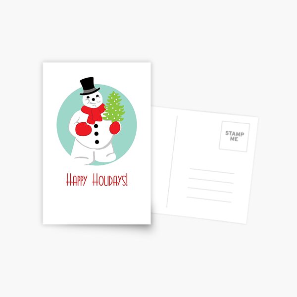 Vintage Snowman Postcard
