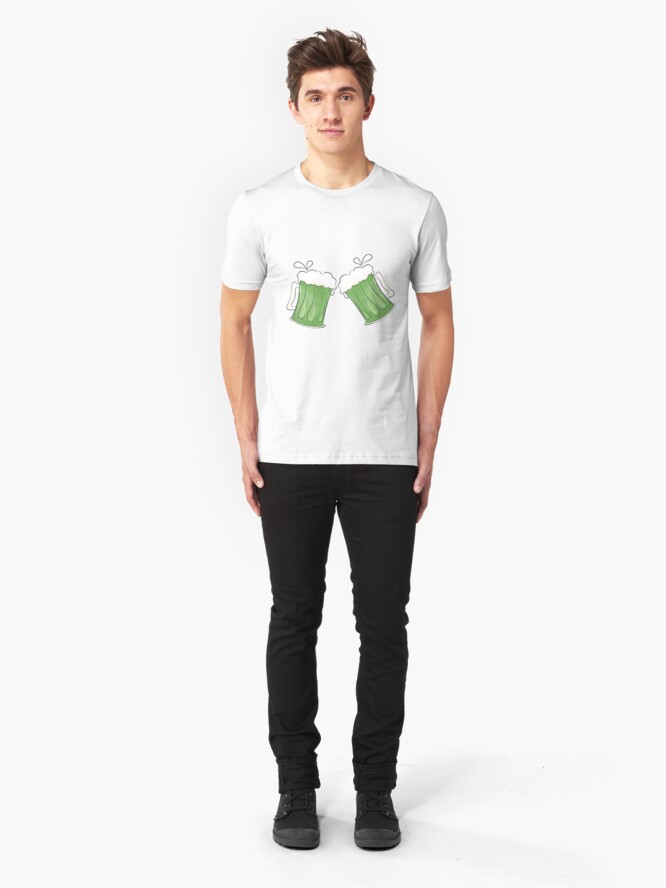 Alternate view of Saint Patties Day Beer Slim Fit T-Shirt