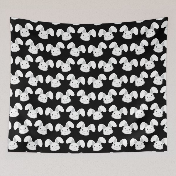 Item preview, Black White Cute Bunny Head Pattern designed and sold by sigdesign.