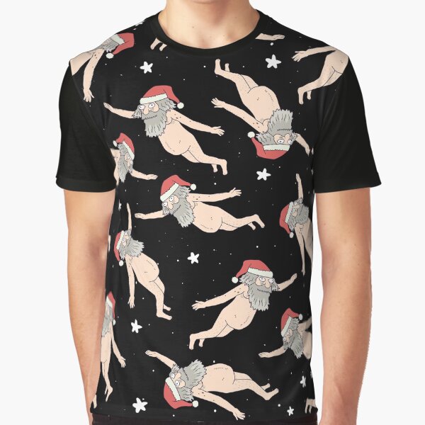 Ruben Floating Santa pattern - Rick and Morty Graphic T-Shirt