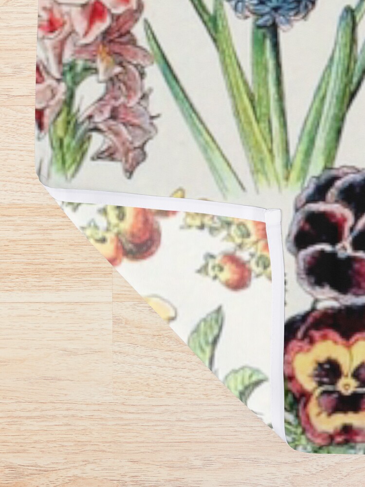 Alternate view of Adolphe Millot - Fleurs pour tous - French vintage poster Shower Curtain