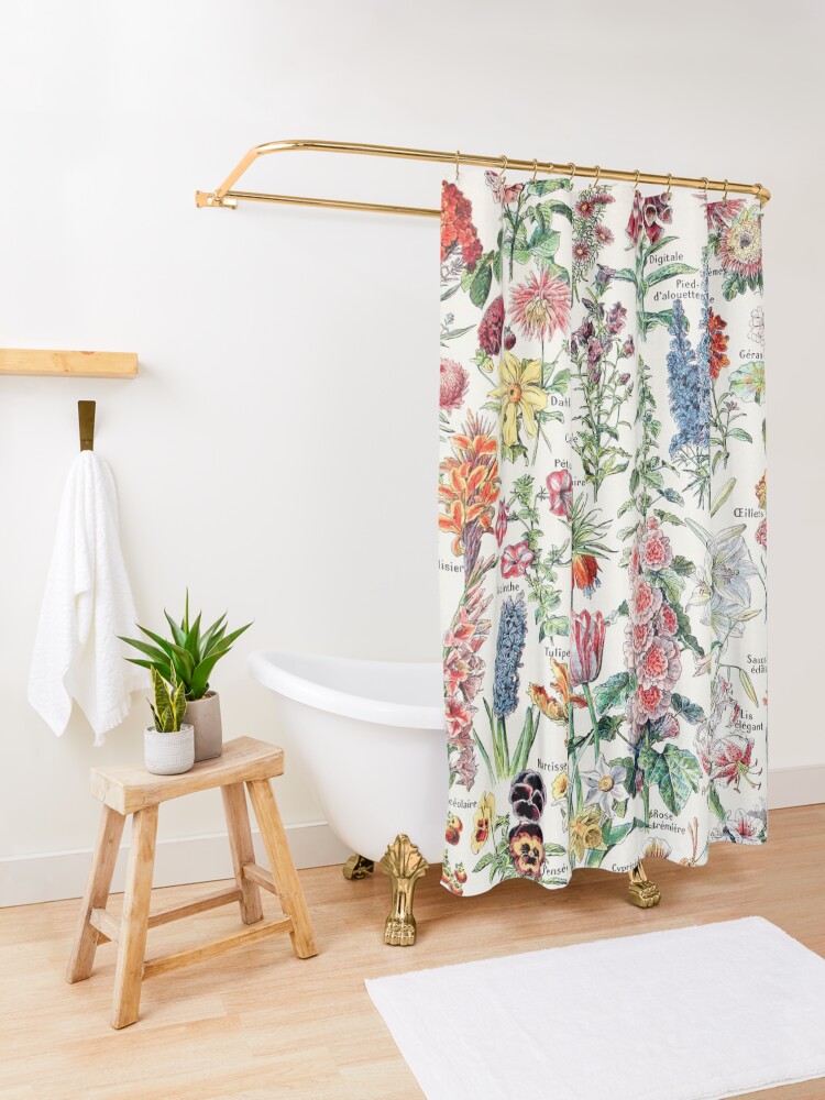 Alternate view of Adolphe Millot - Fleurs pour tous - French vintage poster Shower Curtain