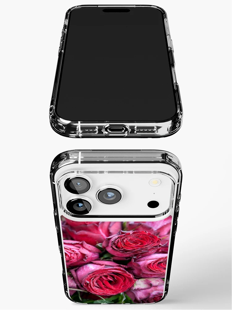 Aperçu 3 sur 5. Coque iPhone avec l'œuvre Brides Bouquet de Roses Rouges créée et vendue par ElvaE.