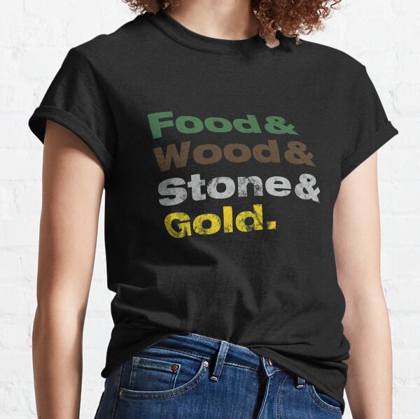Item preview, Food & Wood & Stone & Gold. designed and sold by YesWeSleep.
