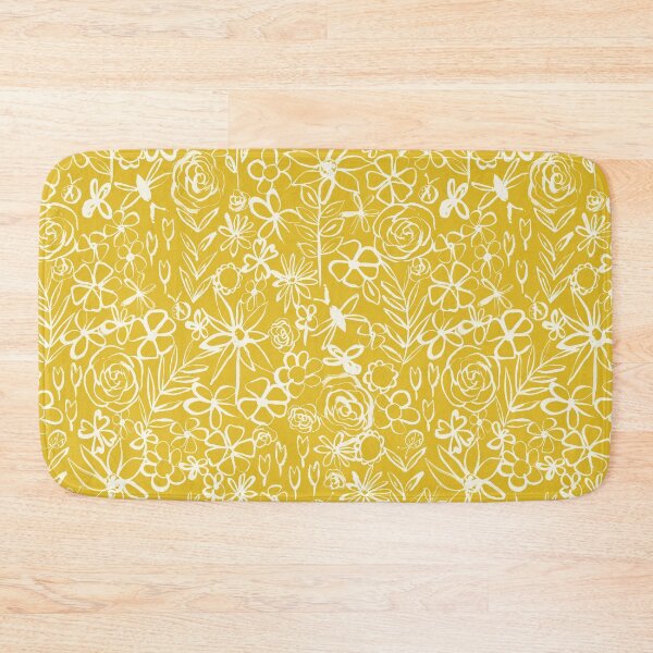 Item preview, Mustard Yellow Ink Ditzy Floral designed and sold by gabrielleneil.