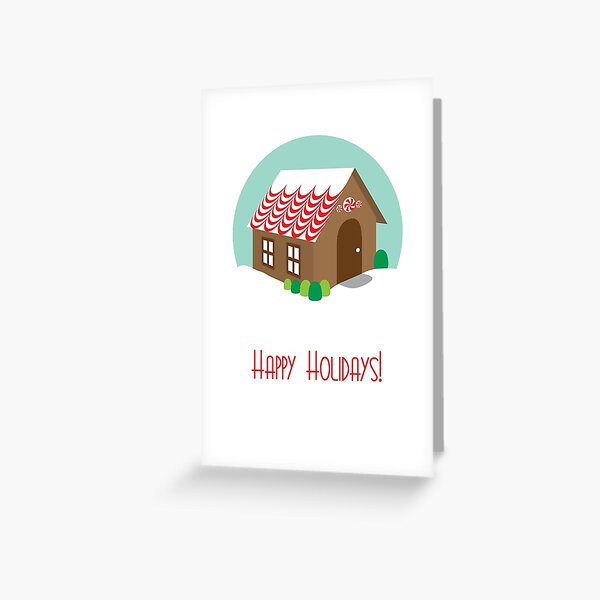 Vintage Gingerbread House Greeting Card