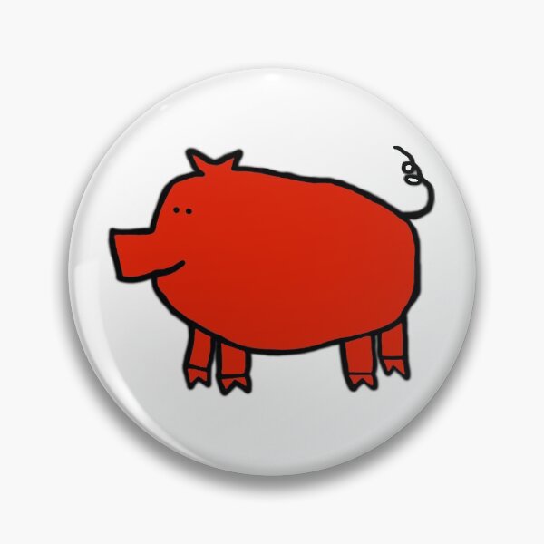 Item preview, Red Pig on a transparent background designed and sold by ellenhenry.