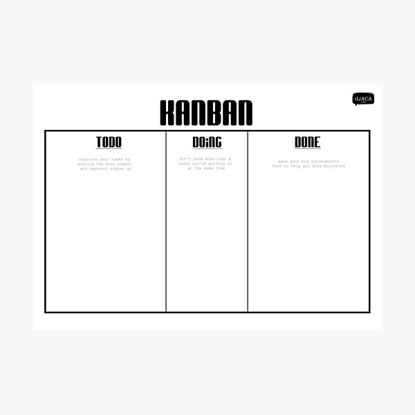 Artikel-Vorschau von Kanban Board in Schwarz und Weiß, designt und verkauft von Peter Hertzberg.