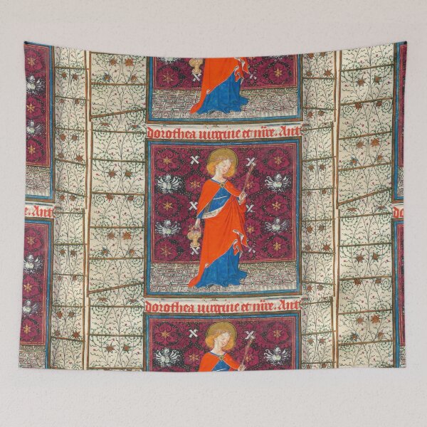 Aperçu de l'œuvre Portrait of a female saint Medieval design créée et vendue par Vintage Designs +.