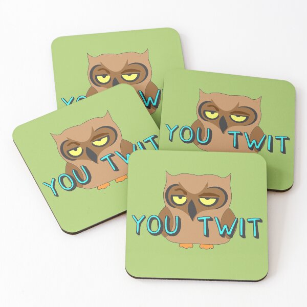 Item preview, You Twit Grumpy Owl Cartoon Funny designed and sold by WibbleDesign.