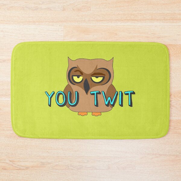Item preview, You Twit Grumpy Owl Cartoon Funny designed and sold by WibbleDesign.