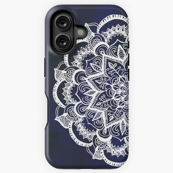 Item preview, White Feather Mandala on Navy designed and sold by Tangerine-Tane.